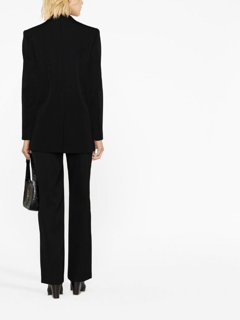 Black Double-breasted Wool Blazer