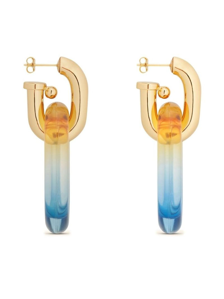Gold-tone Xl Link Hoop Earrings