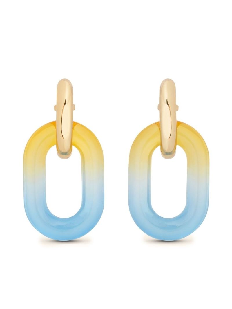 Gold-tone Xl Link Hoop Earrings