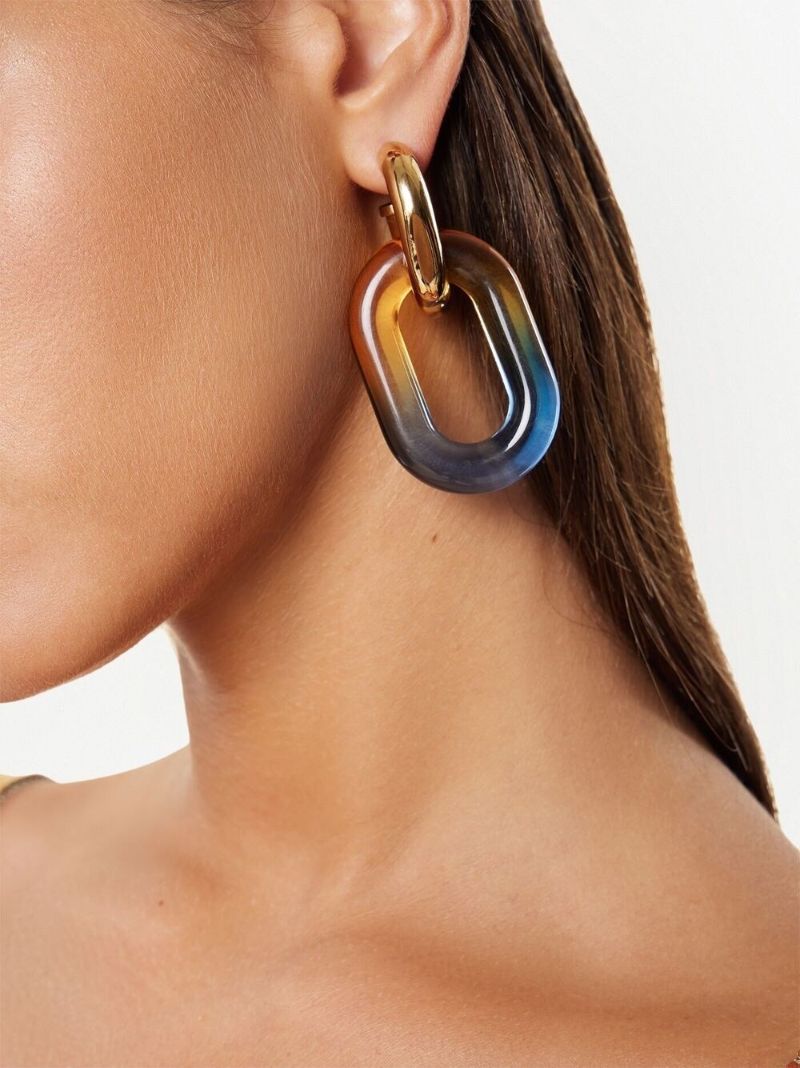 Gold-tone Xl Link Hoop Earrings