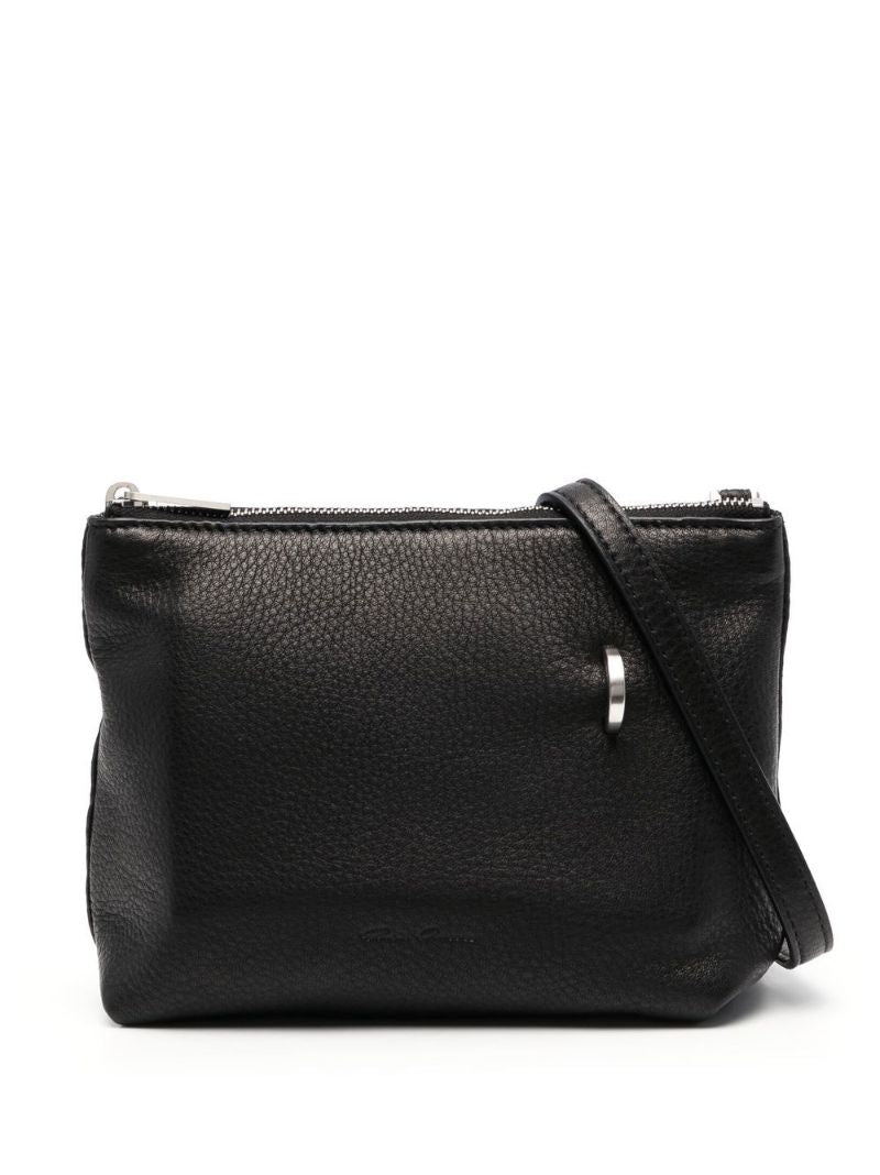 Black Adri Leather Cross Body Bag