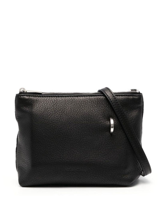 Black Adri Leather Cross Body Bag
