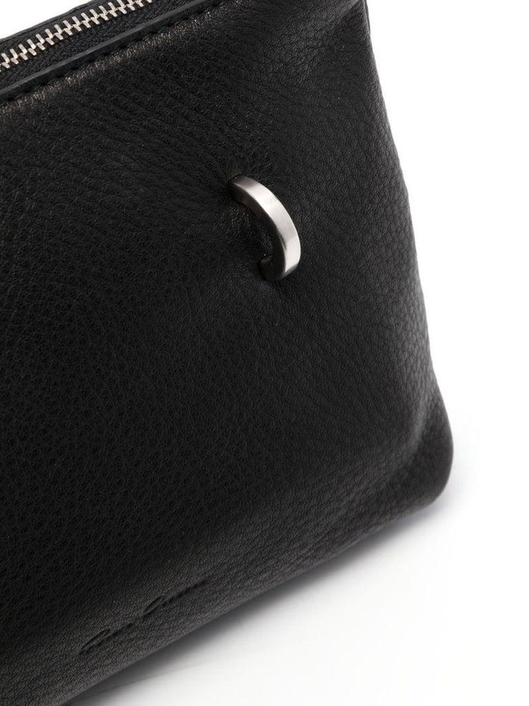 Black Adri Leather Cross Body Bag