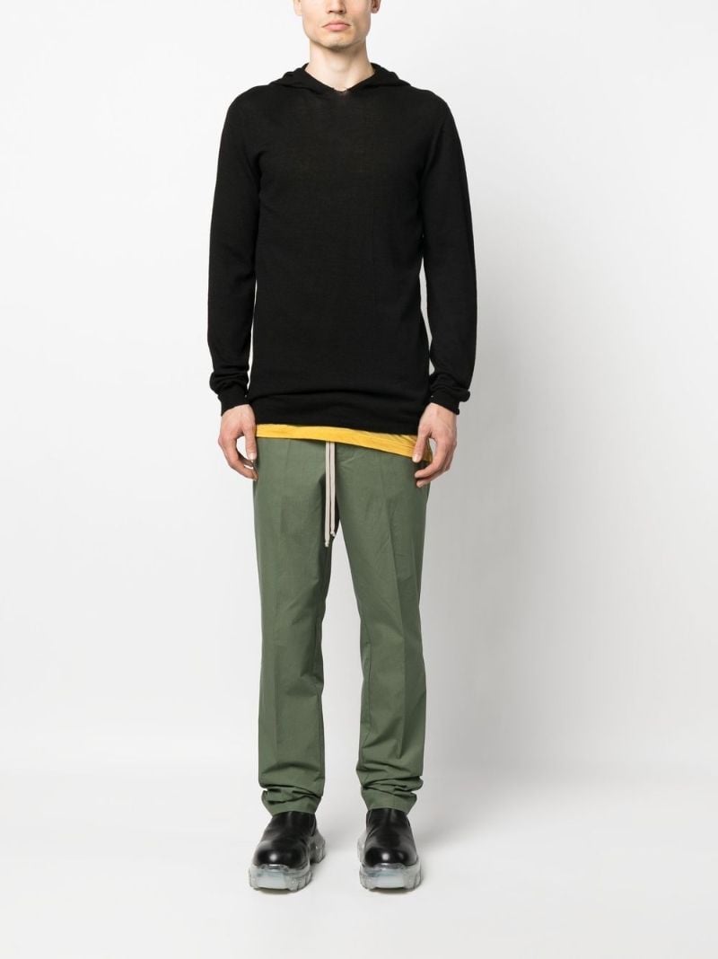 Black Virgin Wool Hoodie