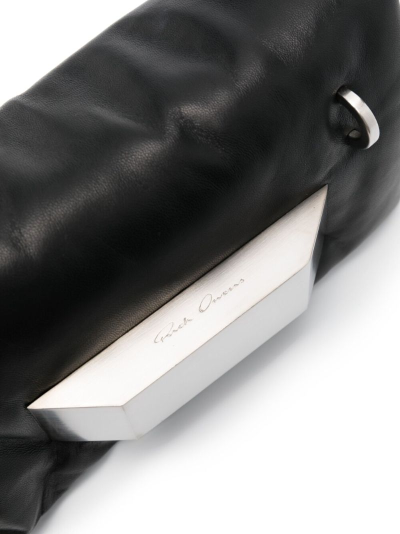 Black Pillow Griffin Leather Shoulder Bag