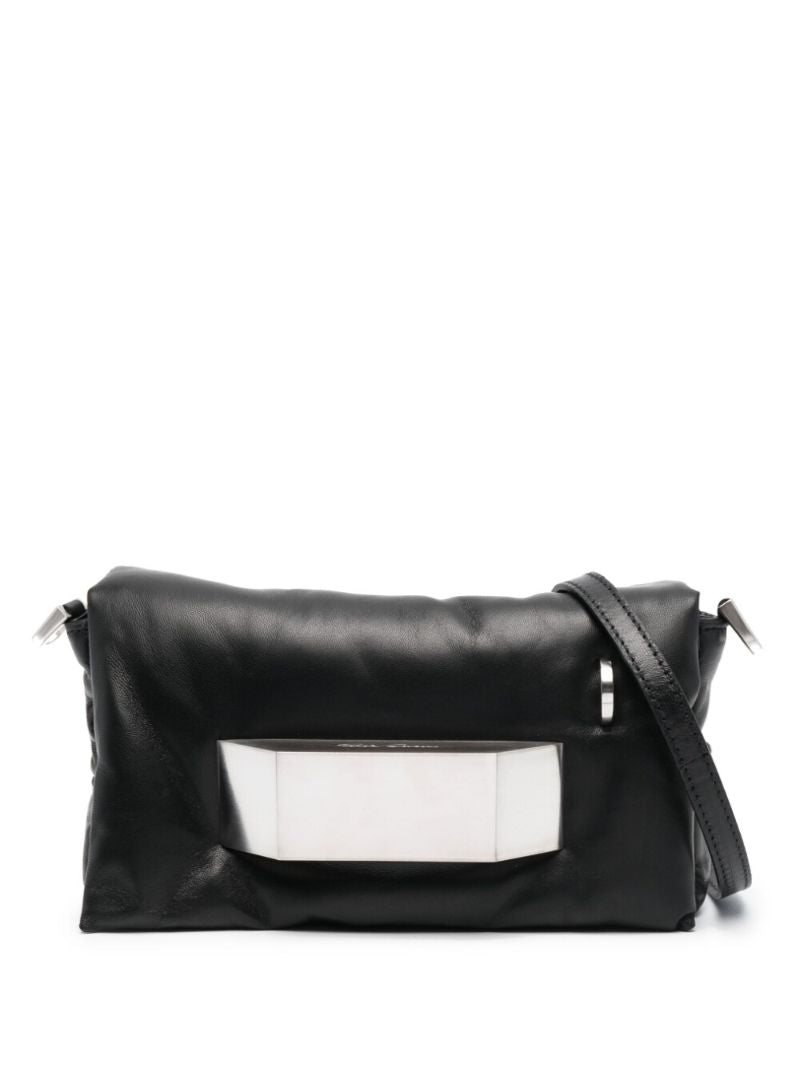 Black Pillow Griffin Leather Shoulder Bag