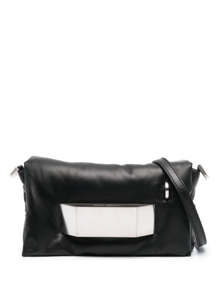 Black Pillow Griffin Leather Shoulder Bag
