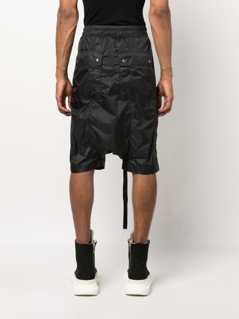 Black Drop Crotch Shorts