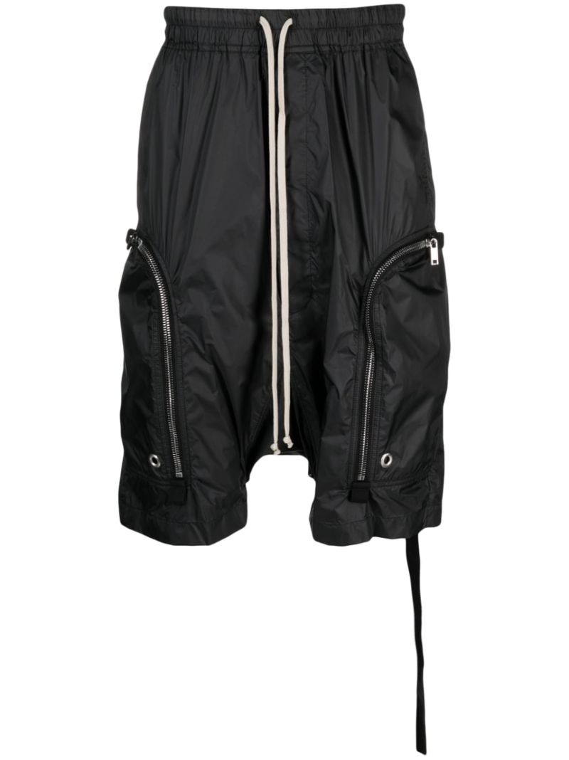 Black Drop Crotch Shorts