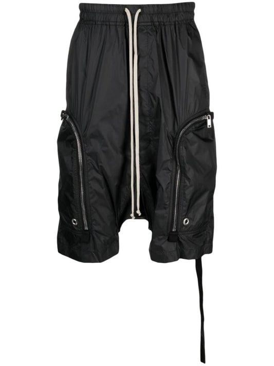 Black Drop Crotch Shorts
