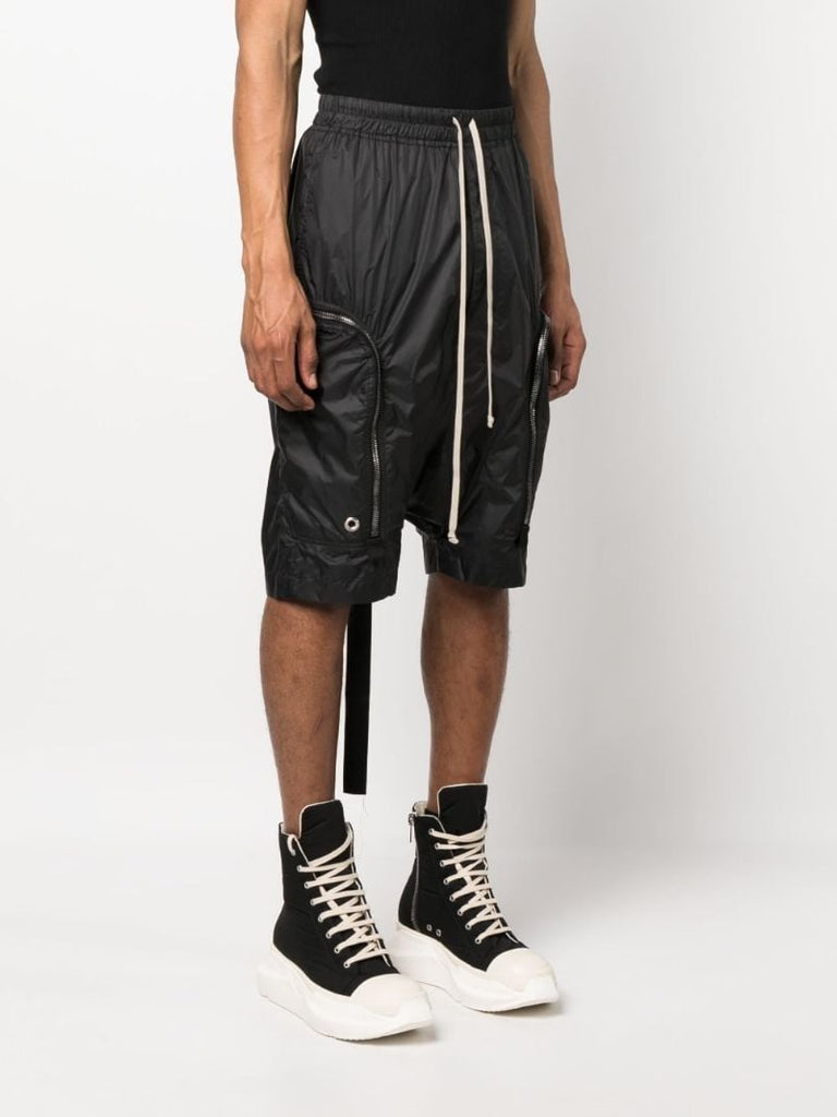Black Drop Crotch Shorts