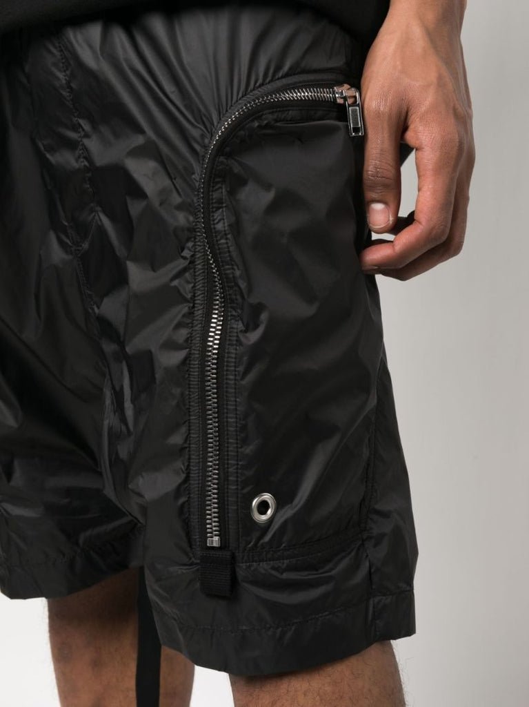 Black Drop Crotch Shorts