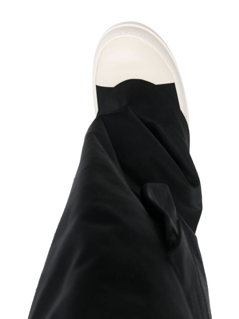 Black Cargo Fetish Knee Length Boots