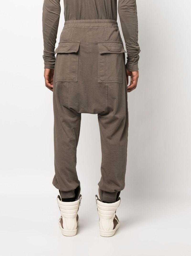 Brown Drop Crotch Track Pants