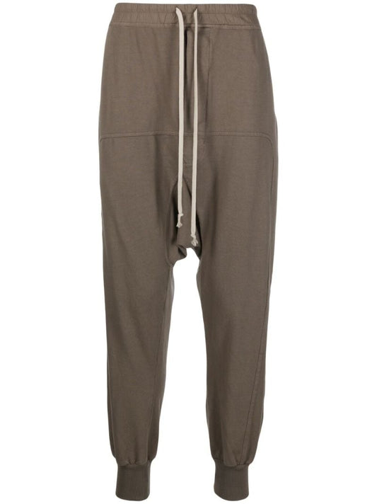 Brown Drop Crotch Track Pants