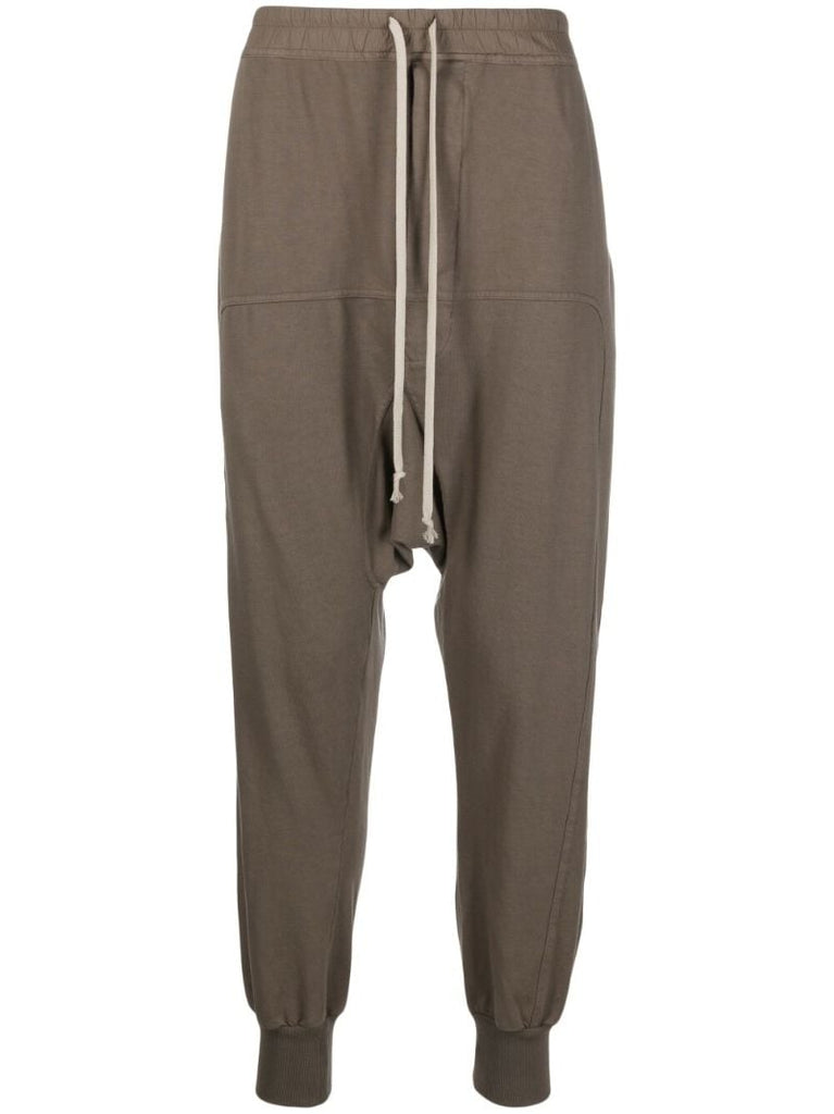 Brown Drop Crotch Track Pants