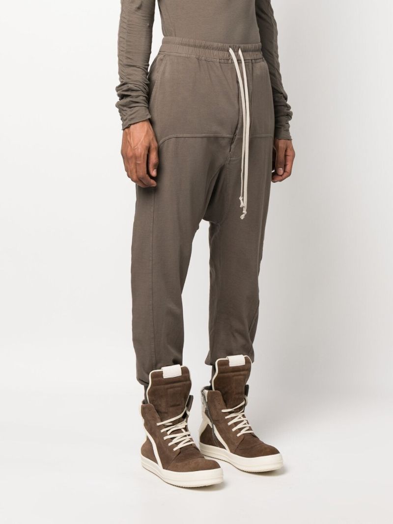 Brown Drop Crotch Track Pants