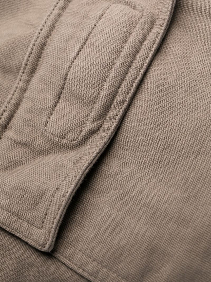 Brown Drop Crotch Track Pants