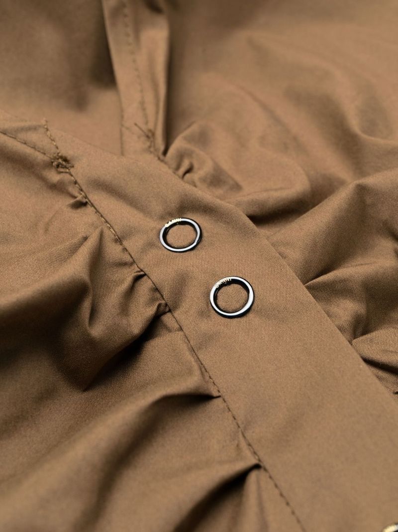 Brown Halterneck Midi Dress