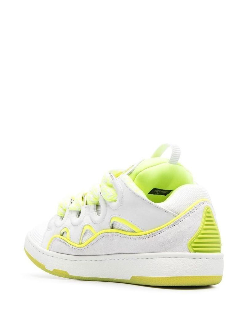 White Curb Leather Sneakers