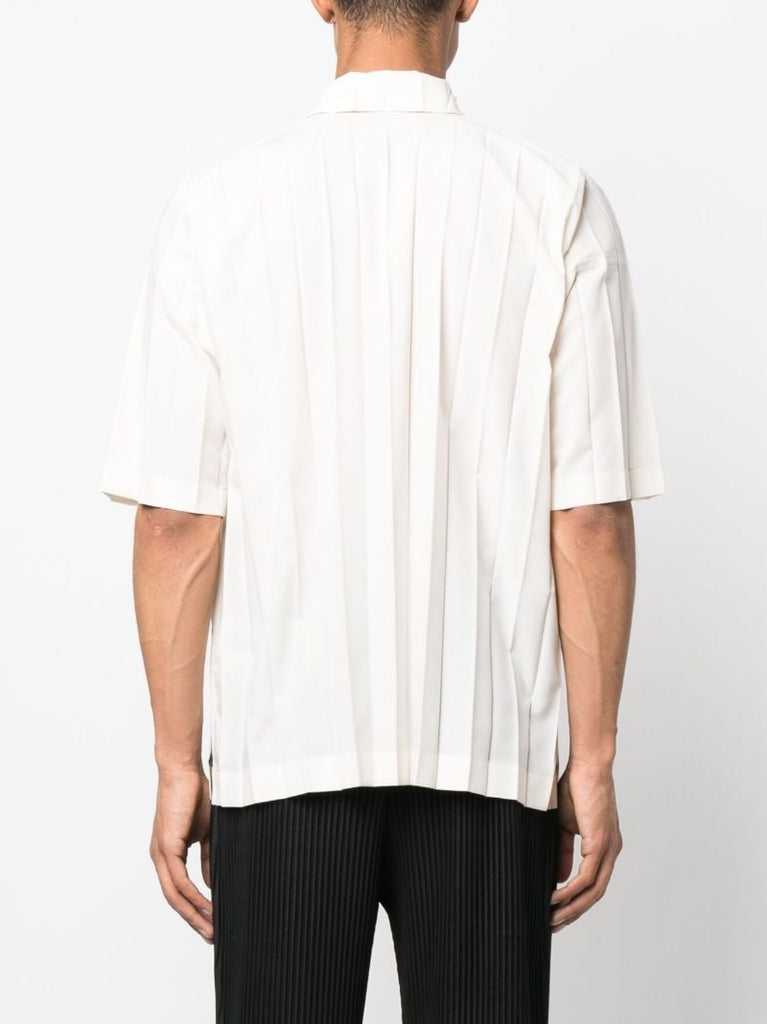 Neutral Edge Pleated Short-sleeve Shirt
