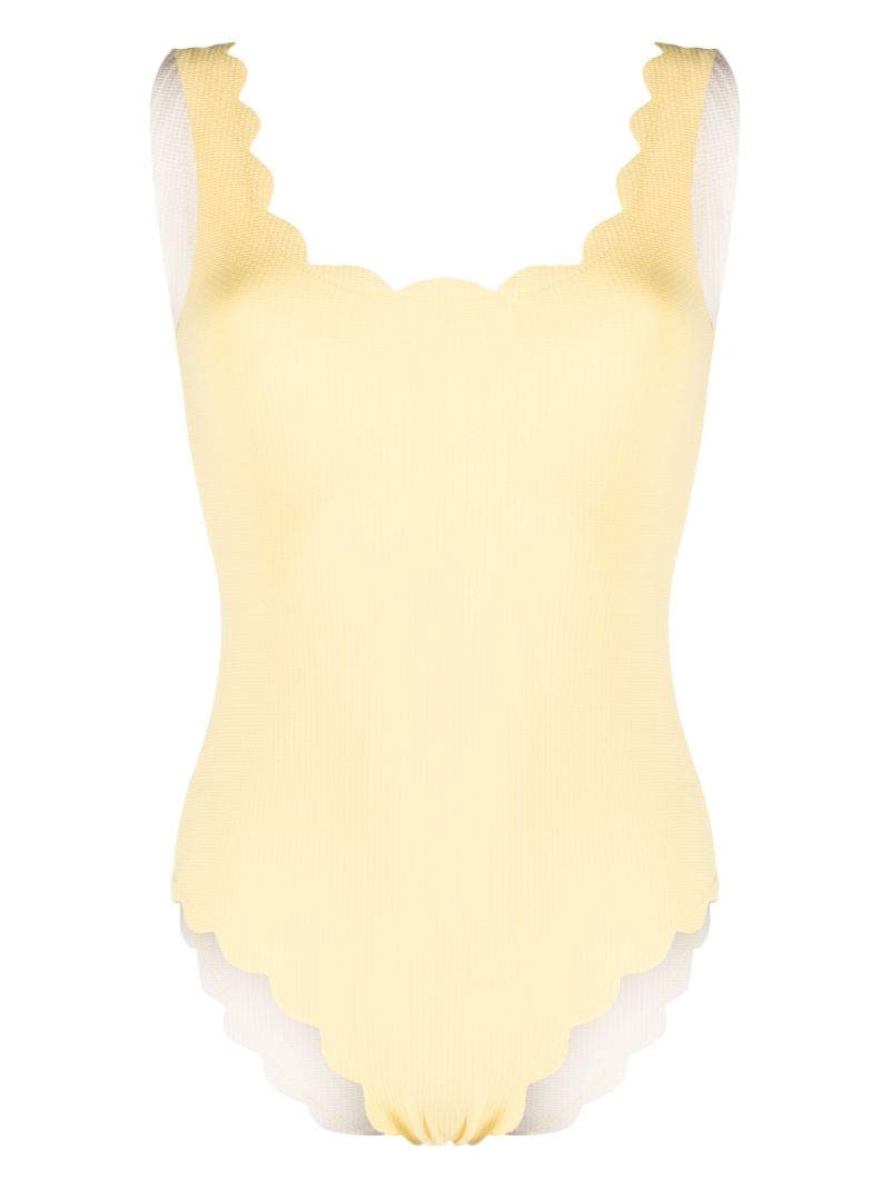 Yellow Palm Springs Scallop-trim Swimsuit