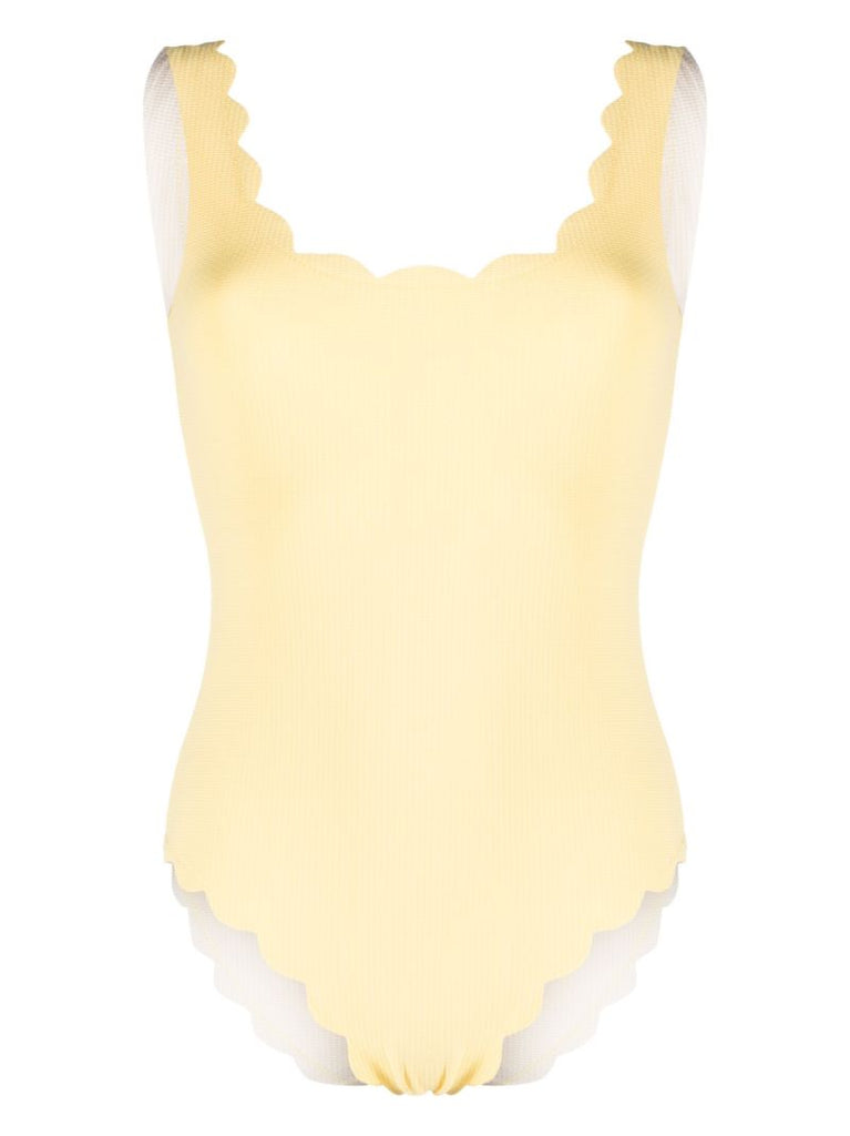Yellow Palm Springs Scallop-trim Swimsuit