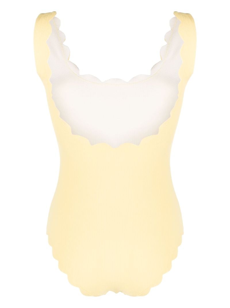 Yellow Palm Springs Scallop-trim Swimsuit