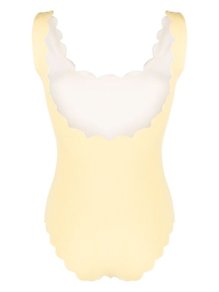 Yellow Palm Springs Scallop-trim Swimsuit