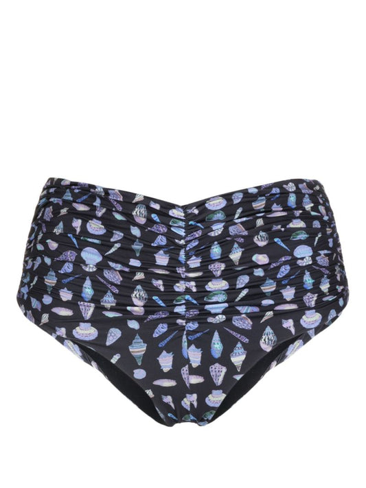 Black Gibbes Shell Print Bikini Briefs
