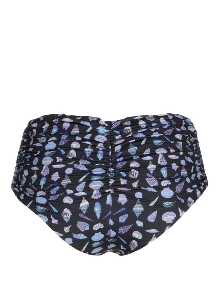 Black Gibbes Shell Print Bikini Briefs