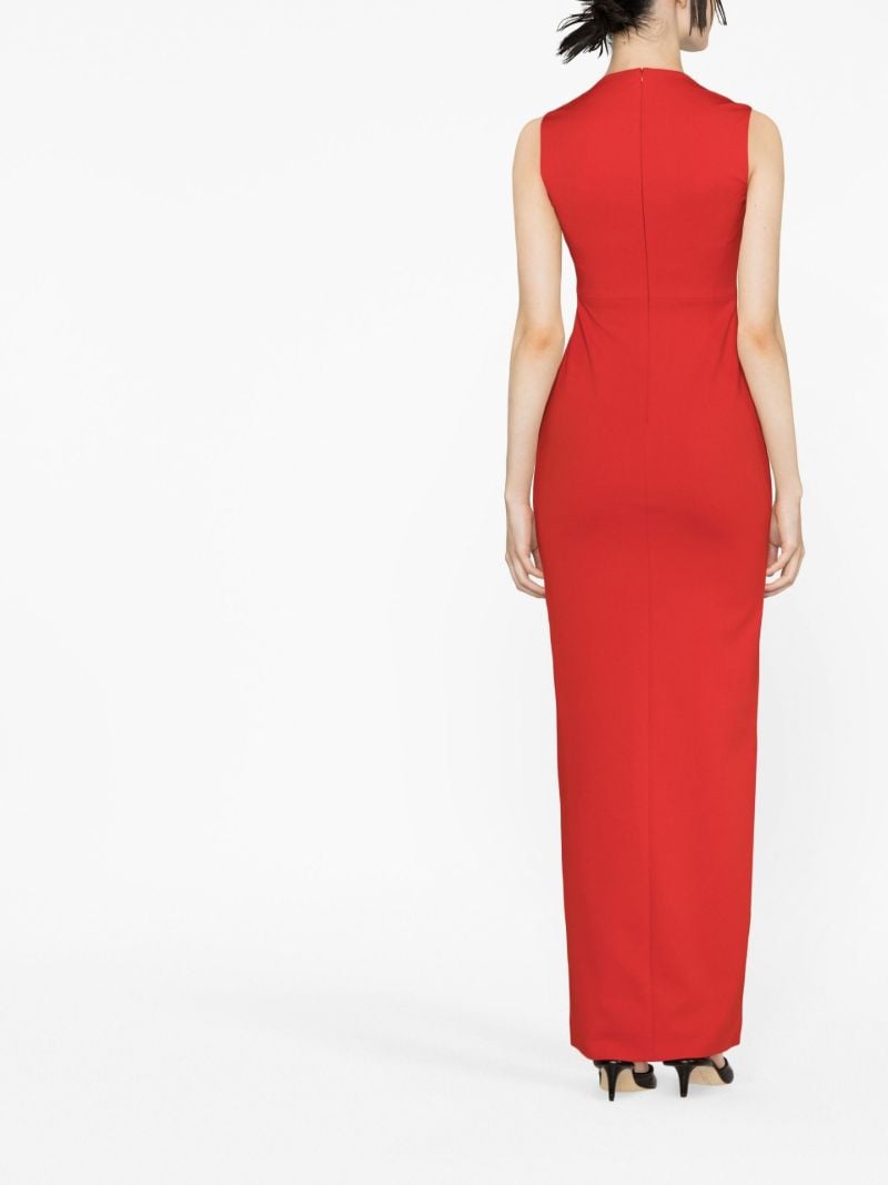 Red Sofia Square Neck Maxi Dress