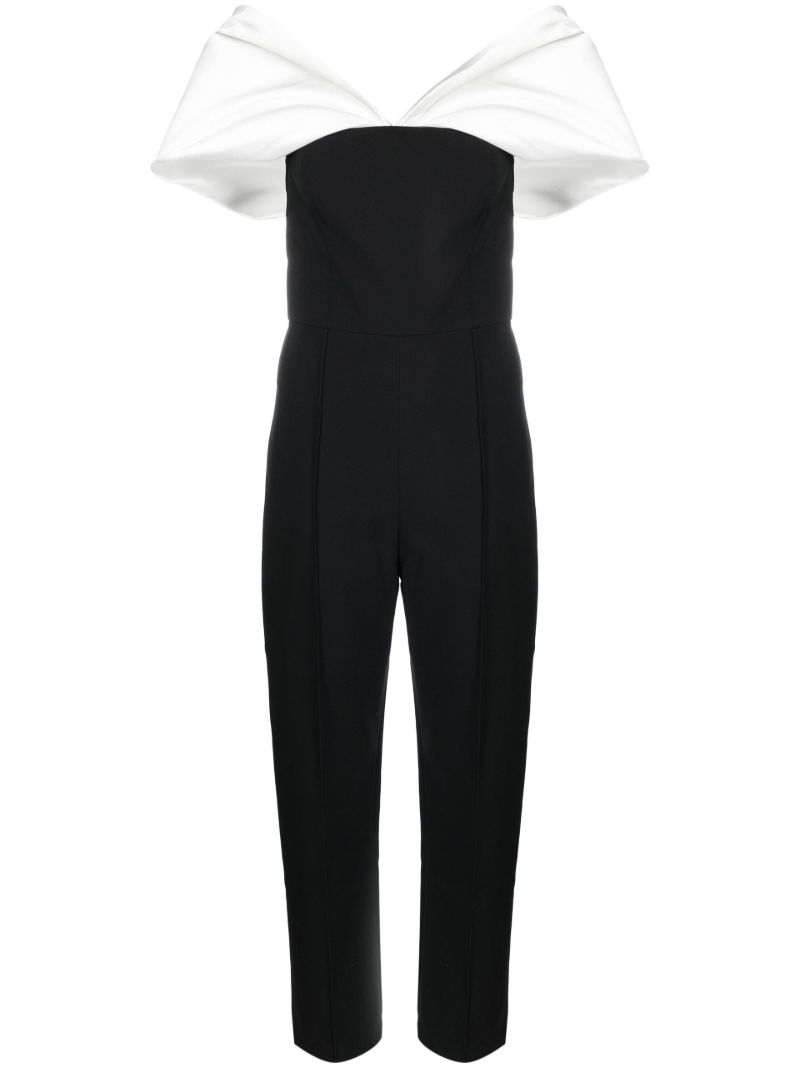 Black and White Lena Off-shoulder Jumpsuit