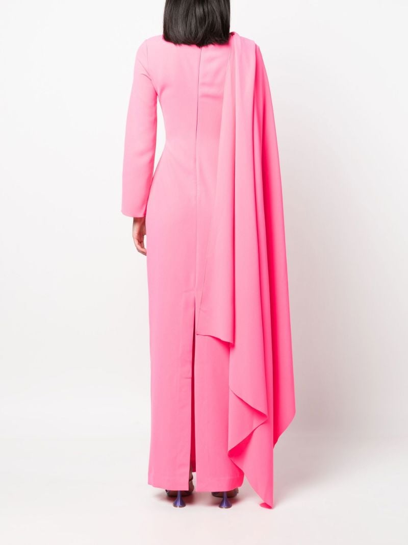 Pink Lydia Draped Maxi Dress