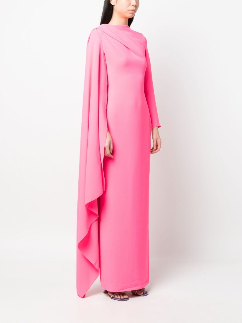 Pink Lydia Draped Maxi Dress
