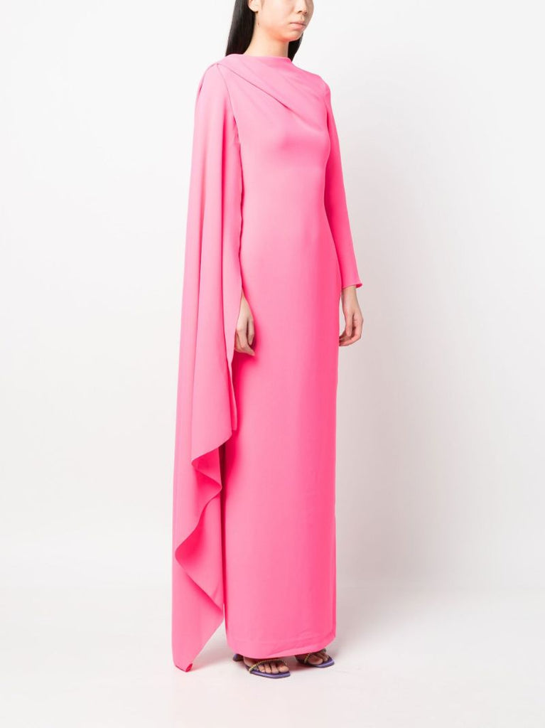 Pink Lydia Draped Maxi Dress