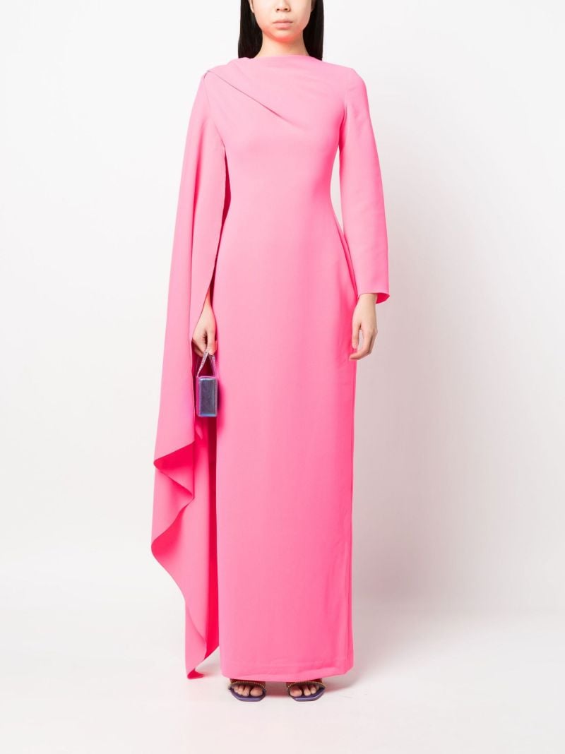 Pink Lydia Draped Maxi Dress