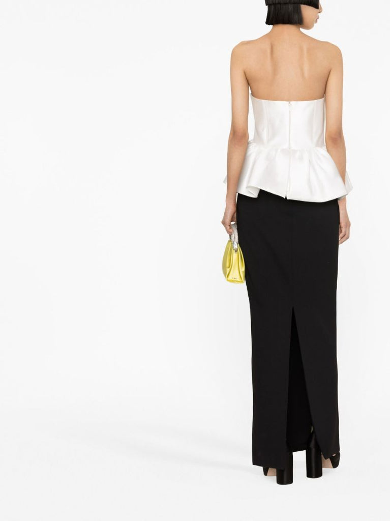 Black Maddison Peplum Maxi Dress