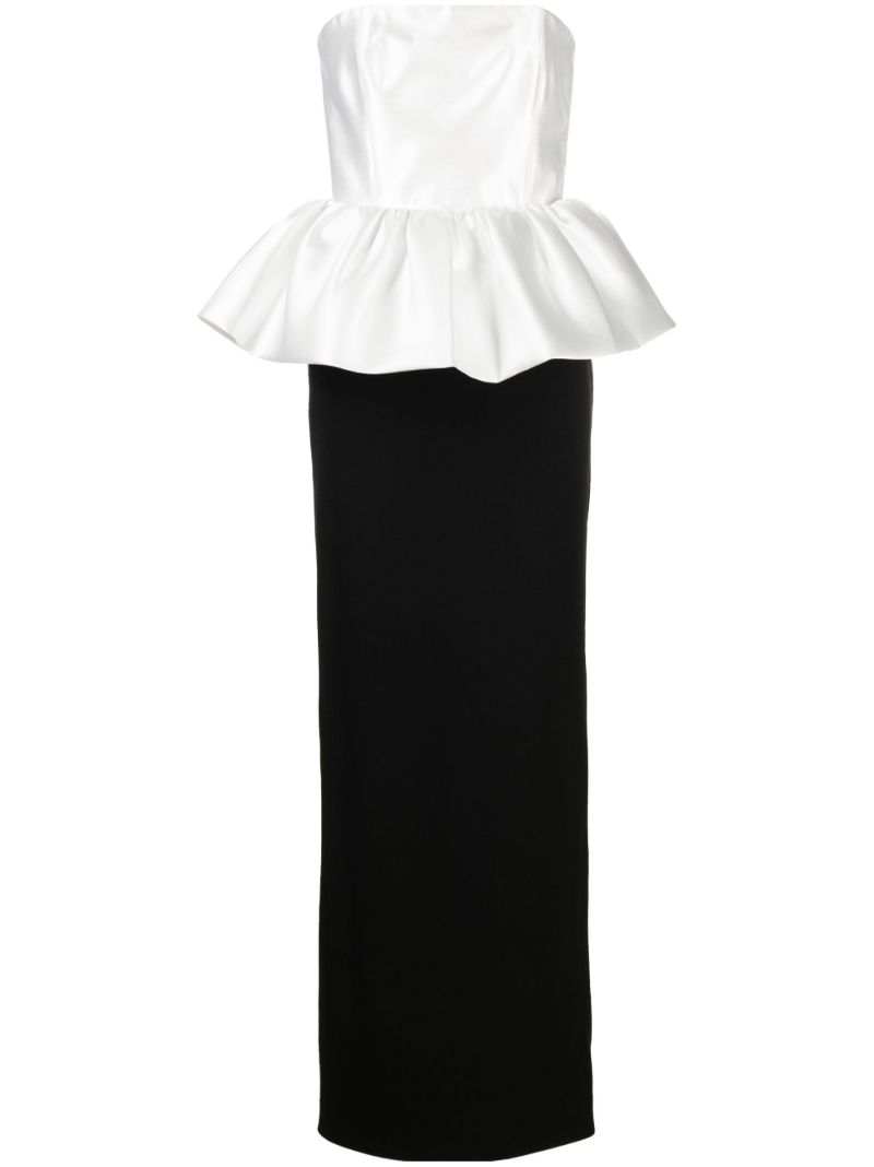 Black Maddison Peplum Maxi Dress