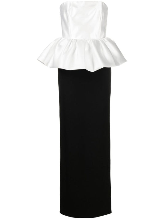 Black Maddison Peplum Maxi Dress
