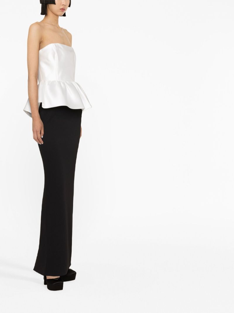 Black Maddison Peplum Maxi Dress