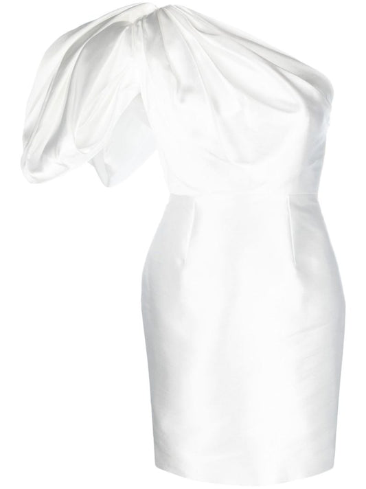 White Hayes One-shoulder Mini Dress
