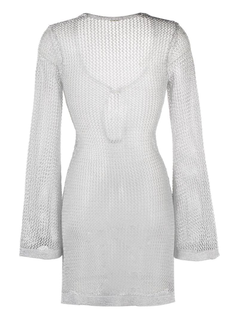 Silver Ethan Open-knit Mini Dress