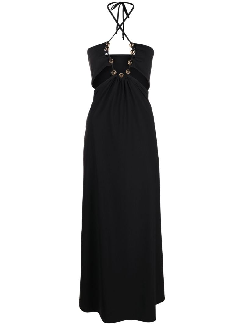 Black Byonce Halterneck Midi Dress