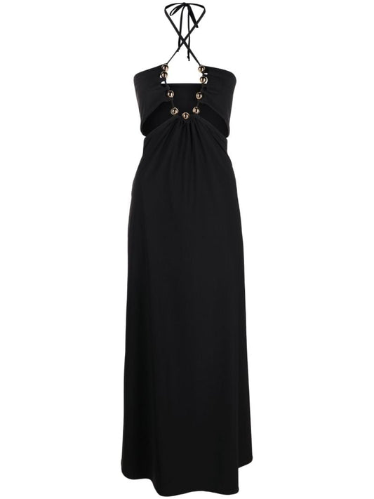Black Byonce Halterneck Midi Dress