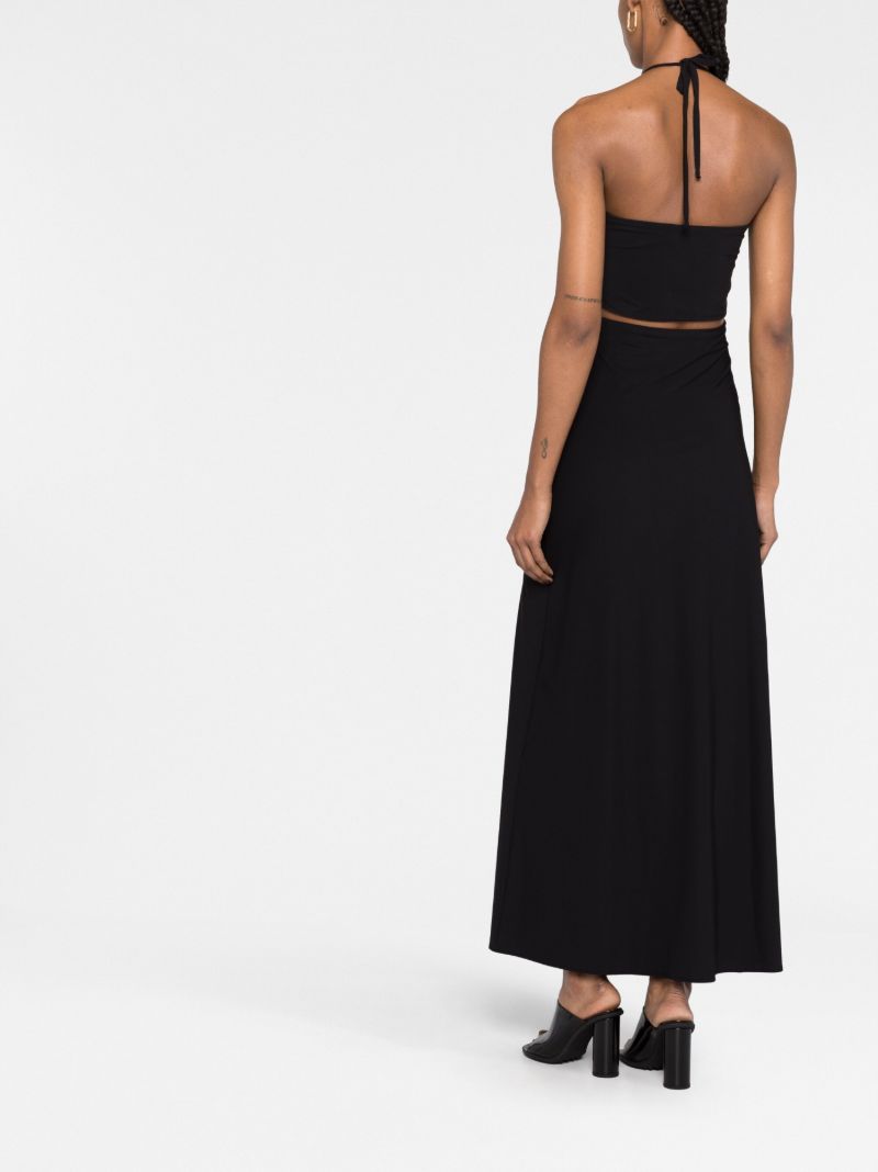 Black Byonce Halterneck Midi Dress