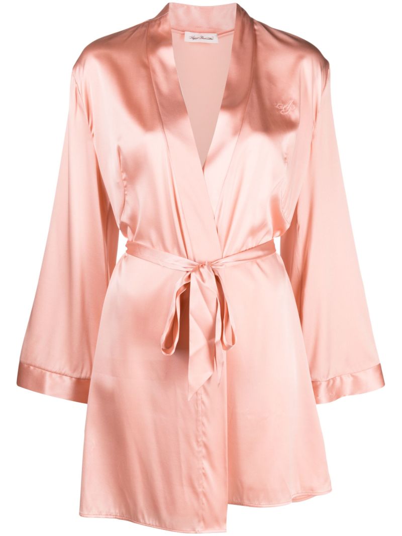 Pink Arlette Silk Robe