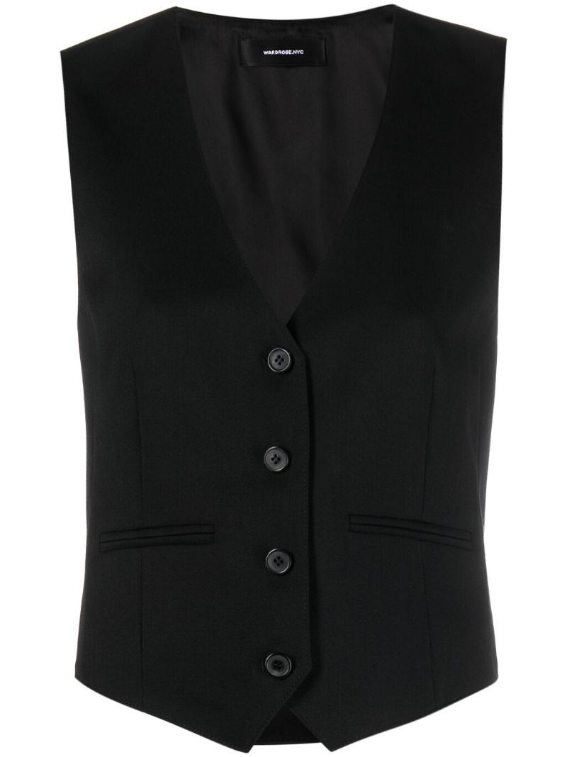 Black Wool Waistcoat