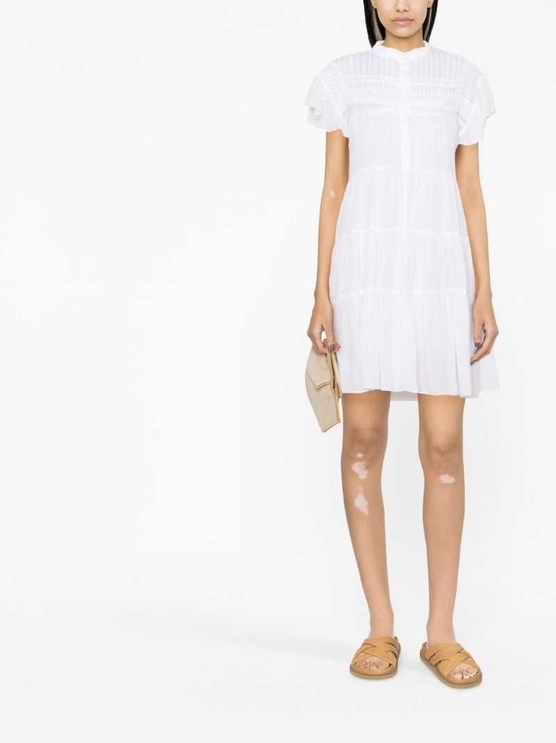 White Lanikaye Tiered Cotton Mini Dress