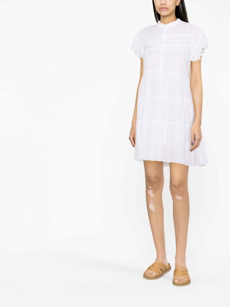 White Lanikaye Tiered Cotton Mini Dress